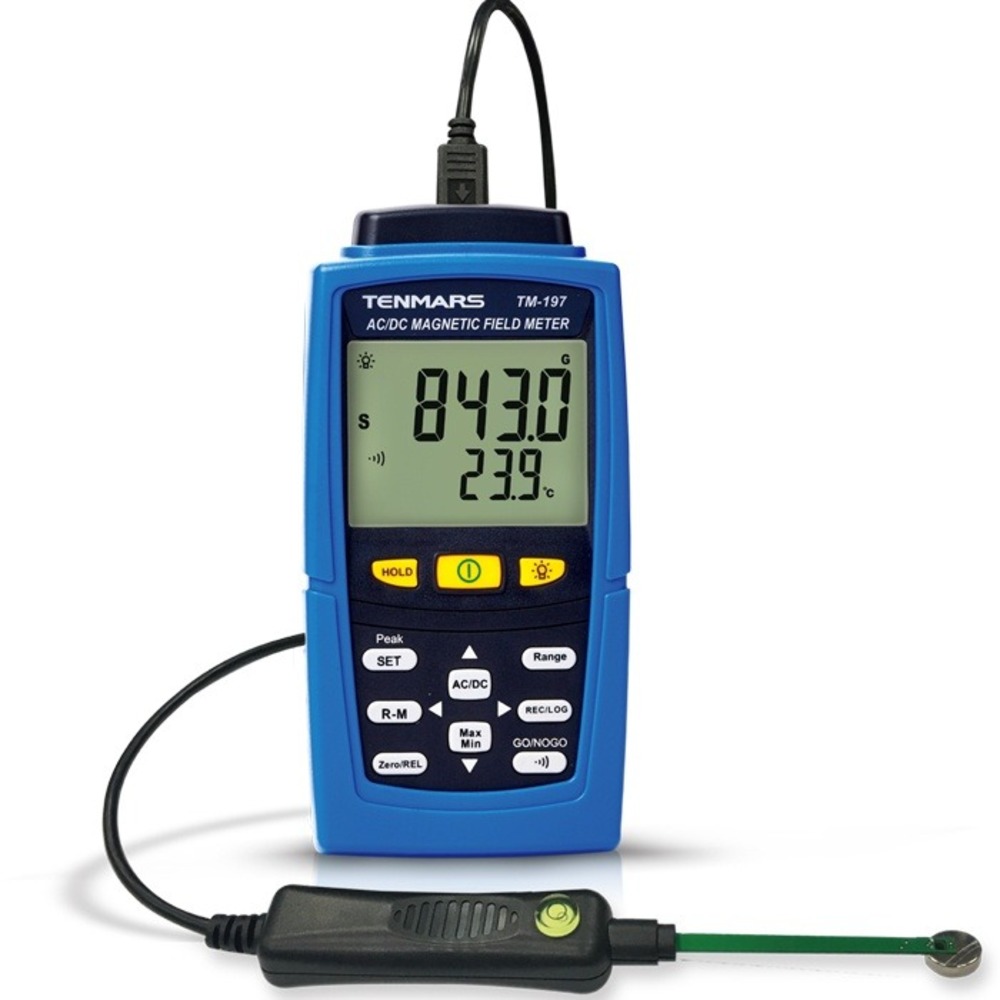 Tenmars TM-197 AC/DC Magnetic Field Meter High-Precision Digital Gaussmeter